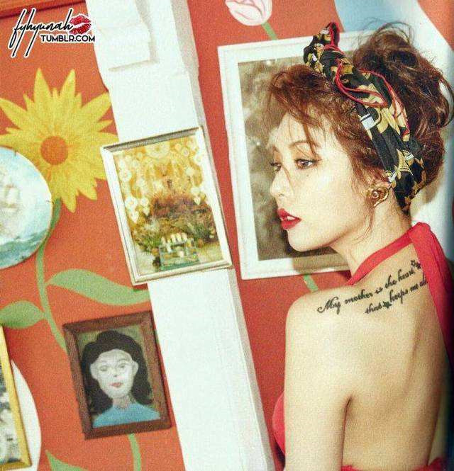 韩国美女金泫雅纹身图片第5张