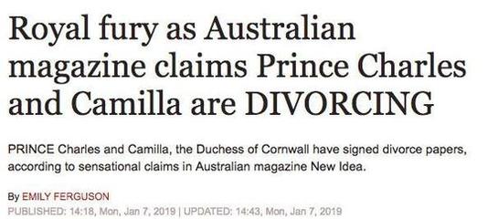 查尔斯王子与卡米拉已离婚？女王命令秘而不宣