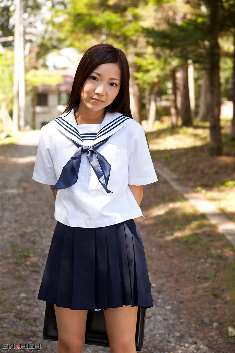 日本美女西浜ふうか学生制服写真图片第4张