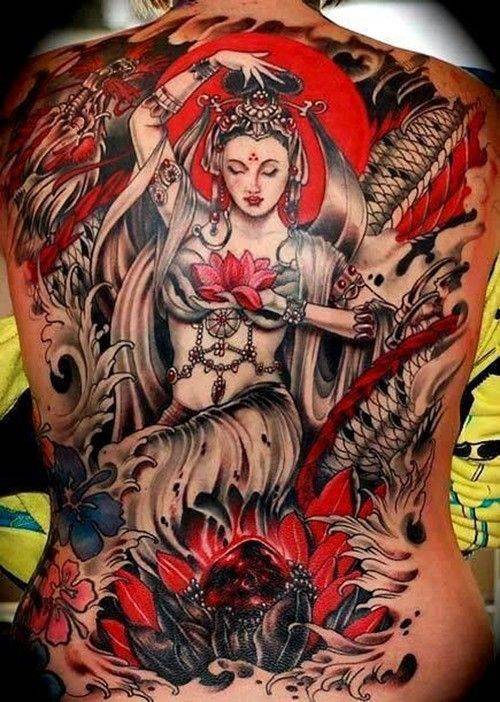 精美的中国纹身背写真照第7张