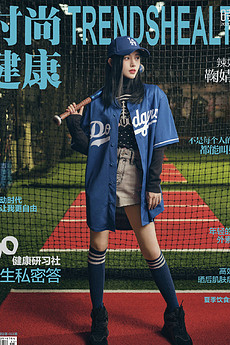 棒球员鞠婧祎超美个性封面壁纸写真图片