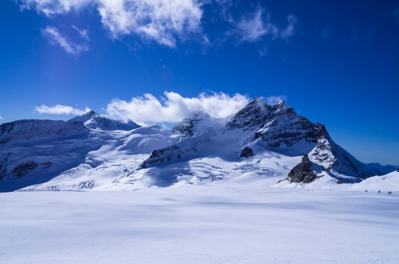 高海拔的积雪山峰唯美风景壁纸图片第2张