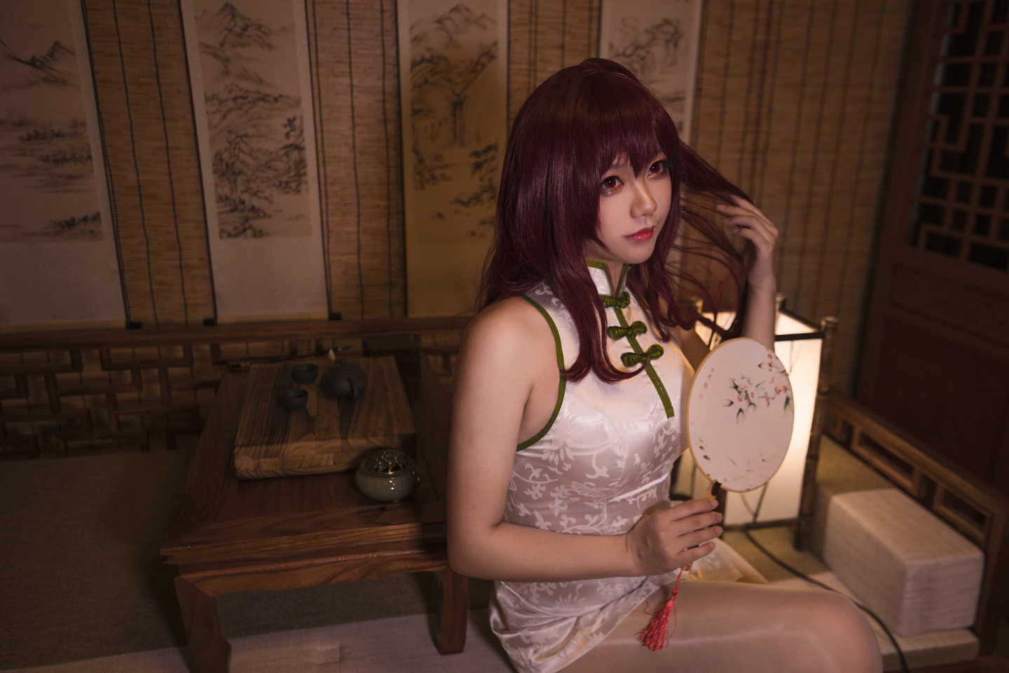 Fate/EXTELLALINK斯卡哈性感旗袍造型高清cos美图第6张