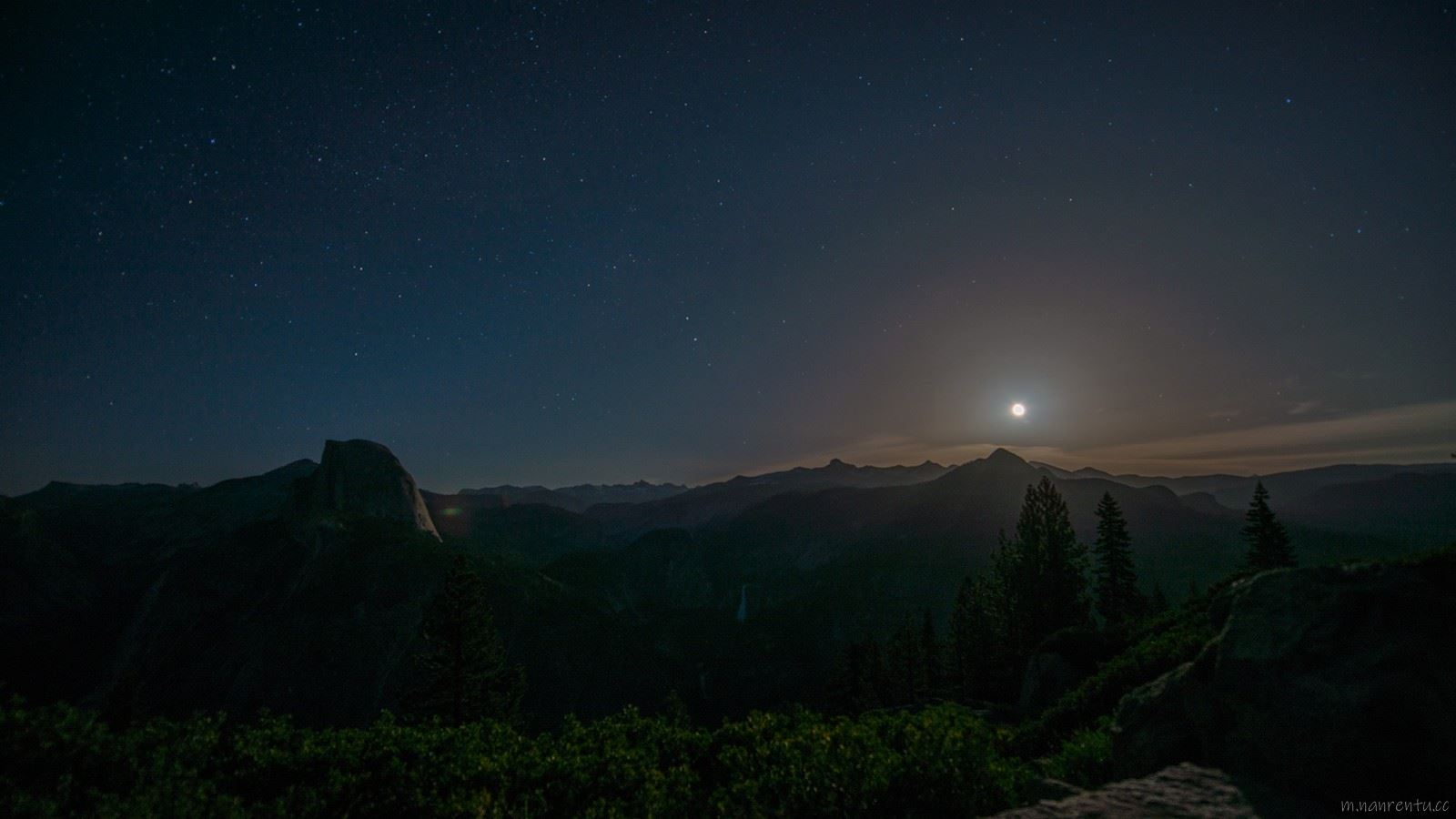 国家公园超美月光夜景壁纸图片第1张