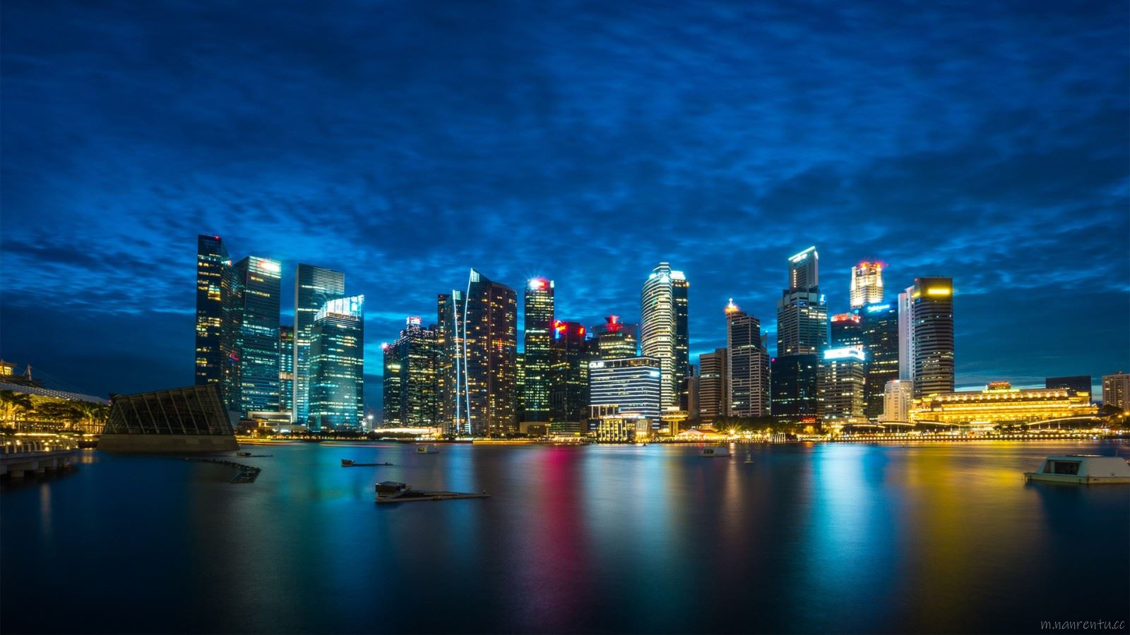 新加坡夜景图片高清壁纸 新加坡夜景唯美壁纸第1张
