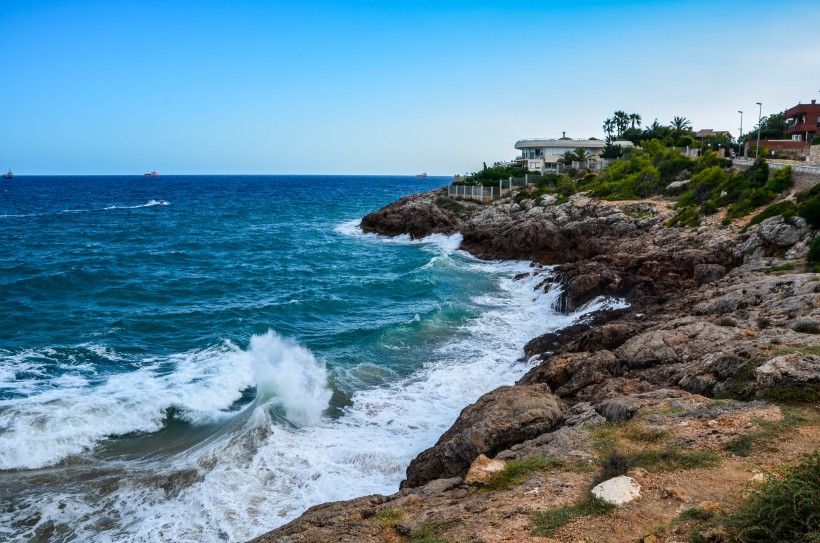 地中海海边风景图片|地中海沿岸阳光沙滩图片第5张
