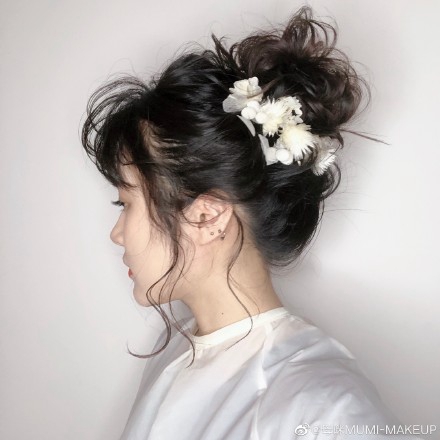 新娘丸子头发型图片韩式 新娘发型刘海造型图片