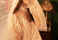新娘发型刘海造型图片 适合齐刘海的新娘编发