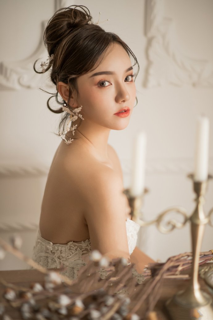 韩式新娘盘发简单发型图片 韩式新娘盘发图片