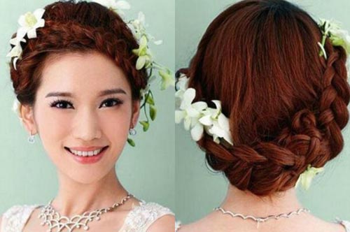 新娘经典韩式发型100例 韩式新娘编发图片