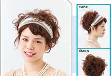 短发新娘编发盘头造型图片 新娘短发盘头发简单好看的步骤