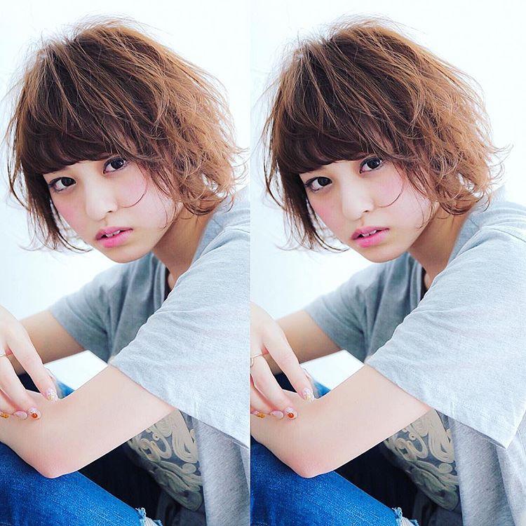 日本短发可爱女生 日本少女短发发型图片