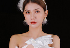 羽毛和珍珠点缀的流行新娘发型图片 羽毛和珍珠点缀的流行新娘发型是什么