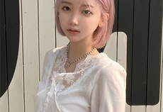 韩式美女粉色染发发型图片 韩式美女粉色染发发型视频