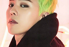 韩国明星权志龙绿色头发写真照片