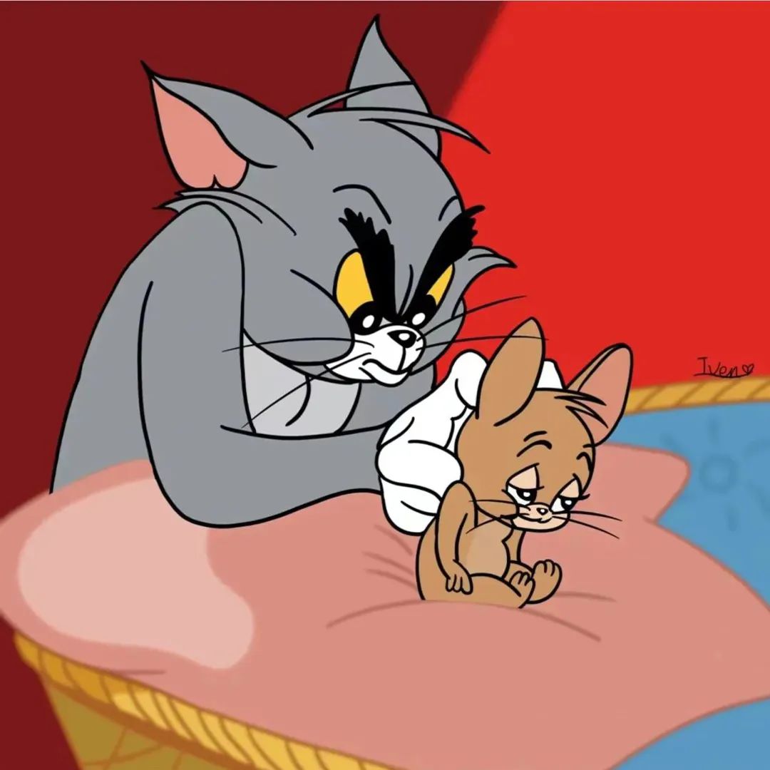 猫和老鼠汤姆杰瑞cp情头 可爱的jerry和tom情侣头像第5张