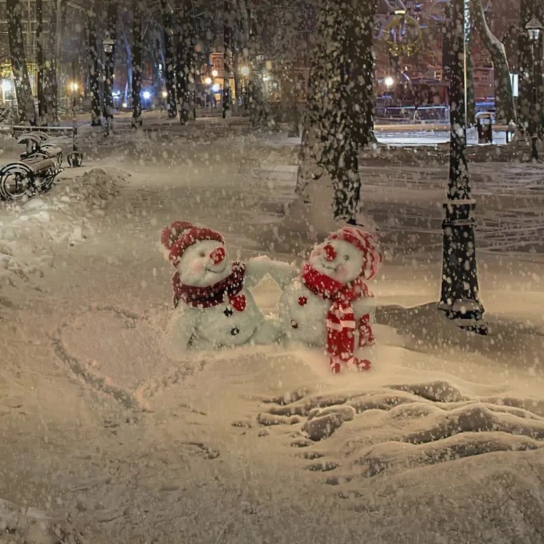 冬天里的雪人图片 可爱雪人头像图片大全第4张